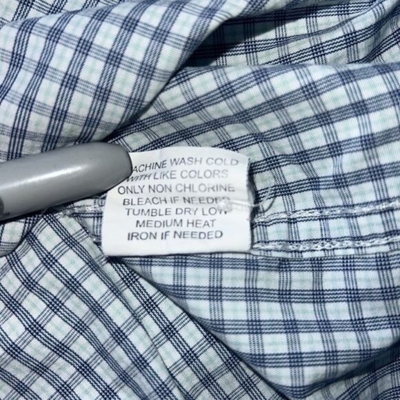 Cody James Plaid Western Shirt Men L Blue Cotton Regular Fit Style - Picture 7 of 9